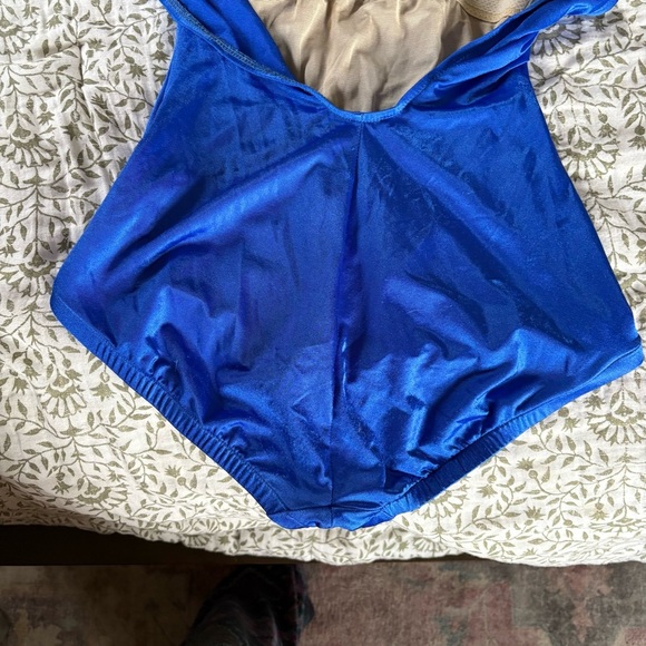 VTG Slim Allure Women’s 14 Blue One Piece Suit Ruched Slimming VTG Silhouette - Picture 12 of 15